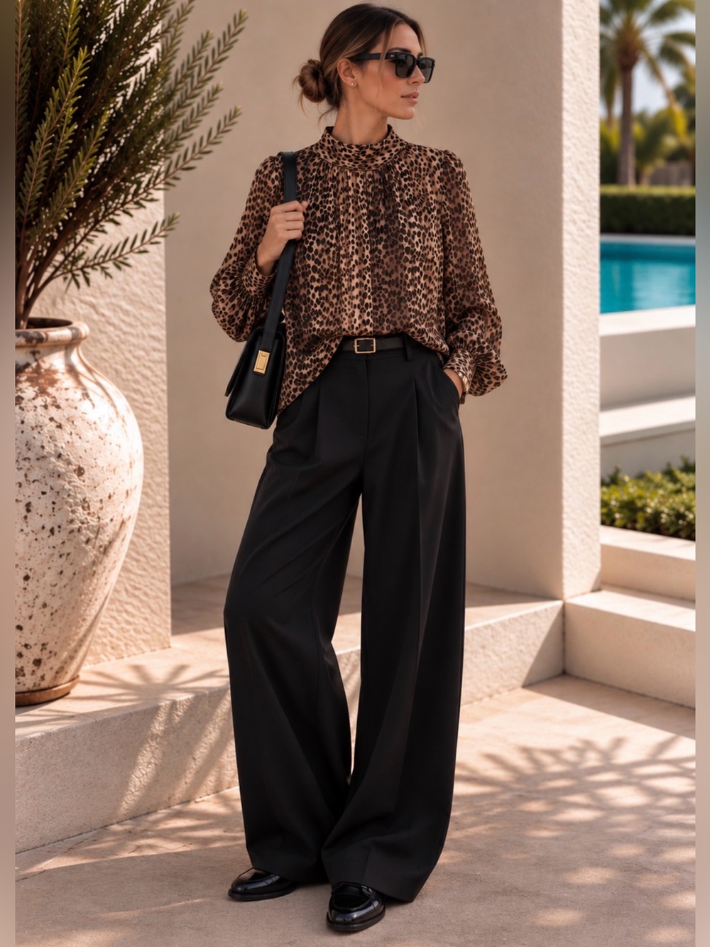 🔥HOT Leopard Print Blouse Sz 8 H&M NWOT price firm!